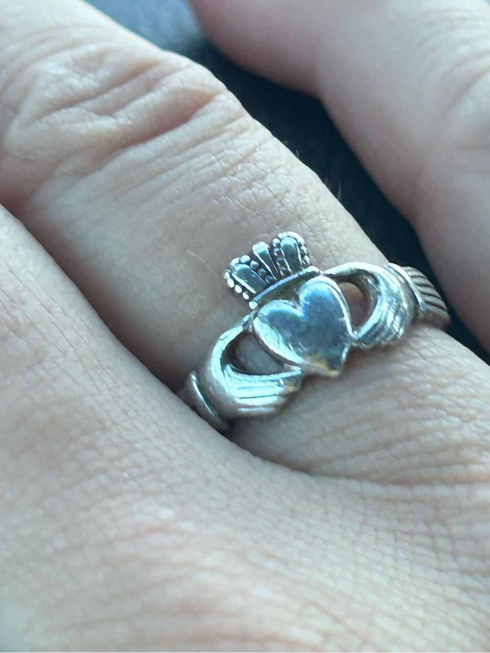 Sterling Silver Claddagh Ring with Crown